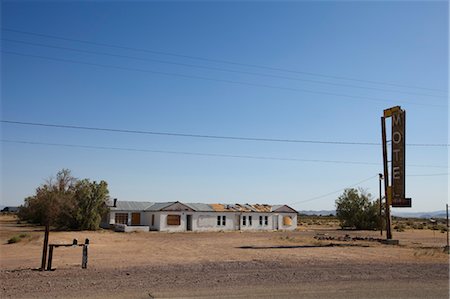 Abandoned Motel, Old Route 66, Eastern California, USA Stock Photo - Rights-Managed, Code: 700-03567775