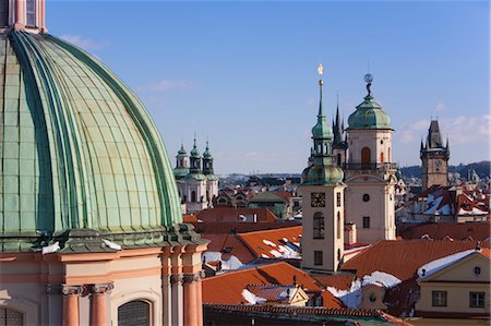 stare mesto - Old Town View From Charles Brige, Prague, Czech Republic Stock Photo - Rights-Managed, Code: 700-03622832