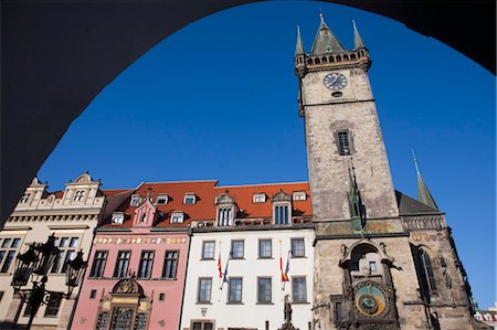 simsearch:600-08212915,k - Prague Astronomical Clock, Old Town Square, Old Town, Prague, Czech Republic Stock Photo - Rights-Managed, Code: 700-03622841