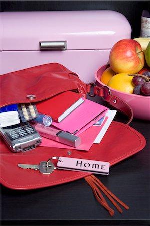 Handbag, Mail and Fruit Bowl Stock Photo - Rights-Managed, Code: 700-03622943