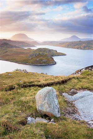 simsearch:862-03713411,k - Loch Inchard, Sutherland, Highland Council Area, Scottish Highlands, Scotland Stock Photo - Rights-Managed, Code: 700-03622965