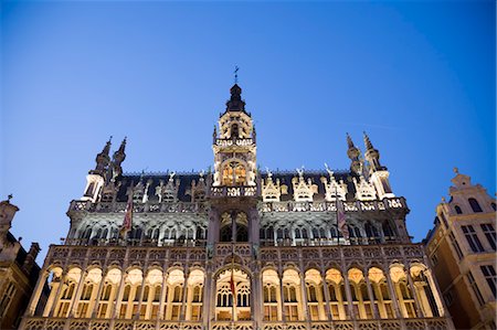 Maison du Roi at Night, Grand Place, Brussels, Belgium Stock Photo - Rights-Managed, Code: 700-03638919