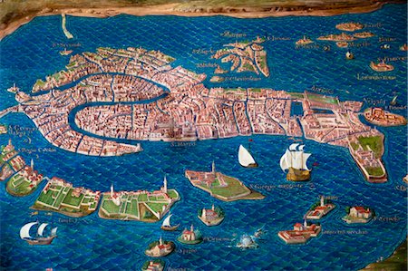 Map of Venice, The Map Room, Vatican Museum, Vatican City, Rome, Italy Stock Photo - Rights-Managed, Code: 700-03639131