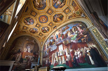 Hall de Constantine, chambres de Raphaël, Musée du Vatican, cité du Vatican, Rome, Italie Photographie de stock - Rights-Managed, Code: 700-03639133