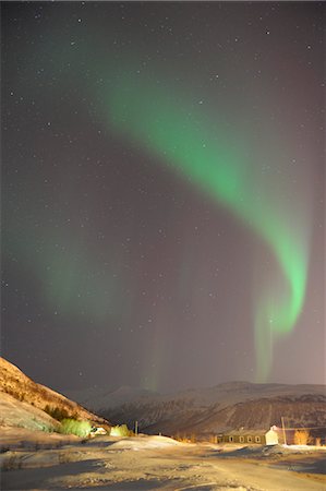 Northern Lights over Ersfjorden, Tromso, Troms, Norway Stock Photo - Rights-Managed, Code: 700-03644777