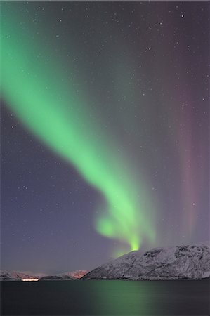 Northern Lights, Ersfjorden, Tromso, Troms, Norway Stock Photo - Rights-Managed, Code: 700-03644780
