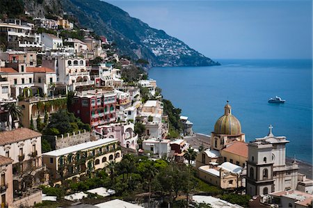 View of Positano on Amalfi Coast, Campania, Italy Stock Photo - Rights-Managed, Code: 700-03641051