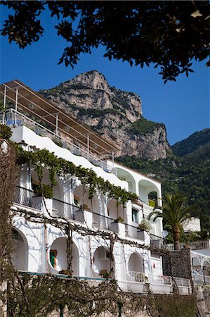 Hotel in Positano on Amalfi Coast, Campania, Italy Stock Photo - Rights-Managed, Code: 700-03641060