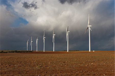 risorsa naturale - Wind Farm, La Mancha, Albacete, Castilla-La Mancha, Spain Fotografie stock - Rights-Managed, Codice: 700-03643130