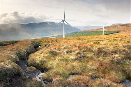 Éoliennes dans les montagnes, le parc éolien Novar, Ross-shire, Scotland Photographie de stock - Rights-Managed, Code: 700-03654506