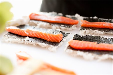 Close-up of Person Making Sushi Stock Photo - Rights-Managed, Code: 700-03665034