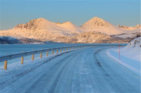 Icy Road, Hillesoy, Troms, Norway, Stock Photo - Rights-Managed, Code: 700-03665492