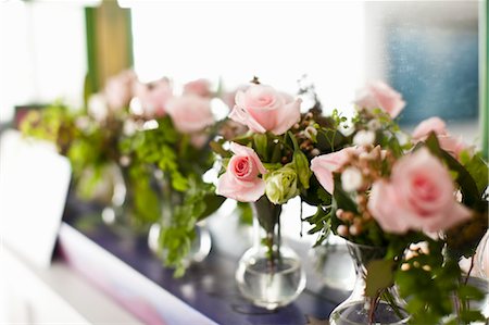 roses in vase - Vases with Pink Roses Stock Photo - Rights-Managed, Code: 700-03665648