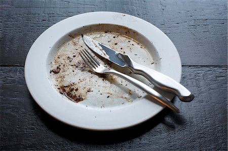 dirty - Dirty Plate and Cutlery Stock Photo - Rights-Managed, Code: 700-03665674