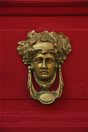 door knocker - Close-up of Door Knocker Stock Photo - Rights-Managed, Code: 700-03685768