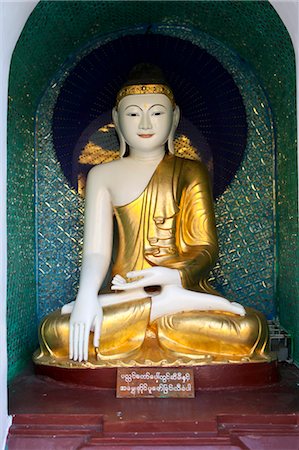 Sitting Buddha Statue, Shwedagon Pagoda, Rangoon, Myanmar Stock Photo - Rights-Managed, Code: 700-03685800