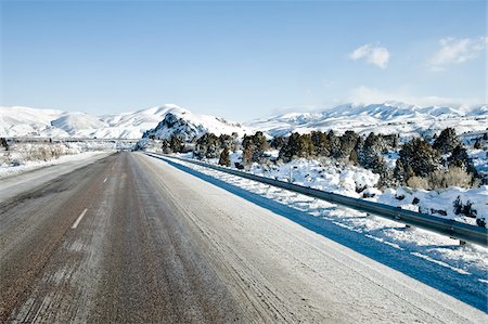 Highway 5 in Winter, Idaho, USA Stock Photo - Rights-Managed, Code: 700-03686133