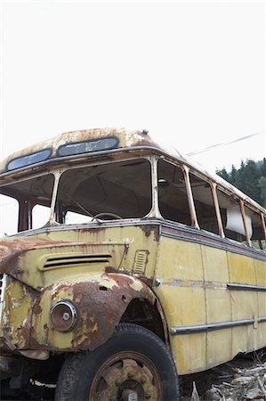 Vieux Bus, Vest-Agder, Norvège Photographie de stock - Rights-Managed, Code: 700-03682080