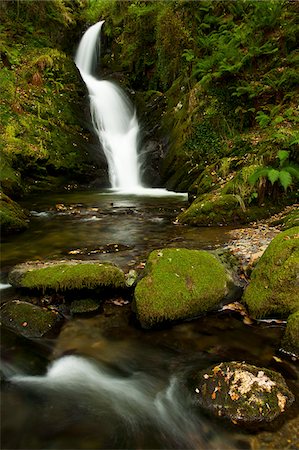 flowing - Waterfall, Snowdonia National Park, Wales Stock Photo - Rights-Managed, Code: 700-03682152
