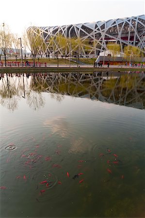 Beijing National Stadium, Olympic Green, Beijing, China Foto de stock - Con derechos protegidos, Código: 700-03698022