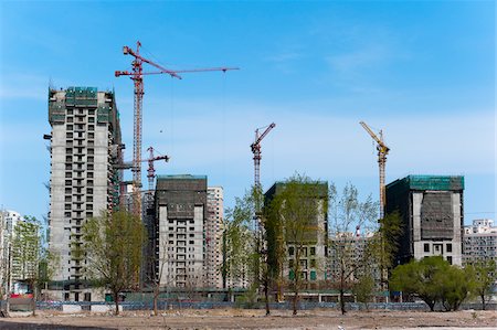 Buildings Under Construction, Wangjing Technological District, Beijing, China Stock Photo - Rights-Managed, Code: 700-03698050