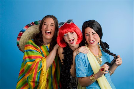 feather boa - Women Wearing Costumes Stock Photo - Rights-Managed, Code: 700-03698092