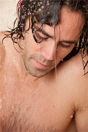 Man Taking a Shower Stock Photo - Rights-Managed, Code: 700-03720171