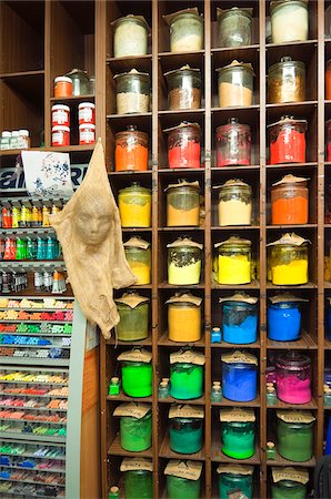 Powdered Pigment in Shop Stock Photo - Rights-Managed, Code: 700-03737670