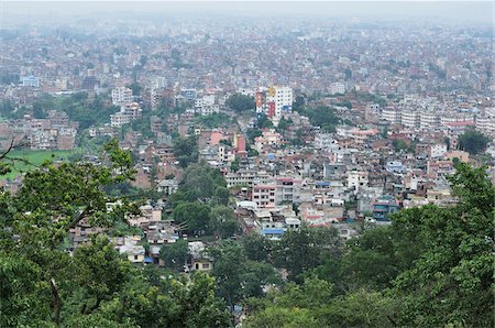 Kathmandu View from Swayambhunath, Kathmandu, Bagmati, Madhyamanchal, Nepal Stock Photo - Rights-Managed, Code: 700-03737765