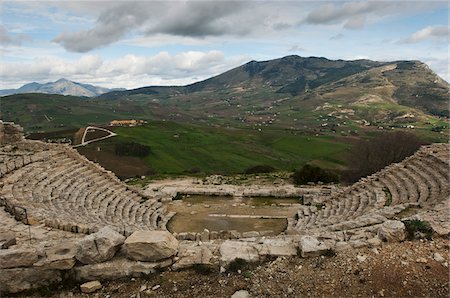 Roman Theatra, Segesta, Sicily, Italy Stock Photo - Rights-Managed, Code: 700-03738069