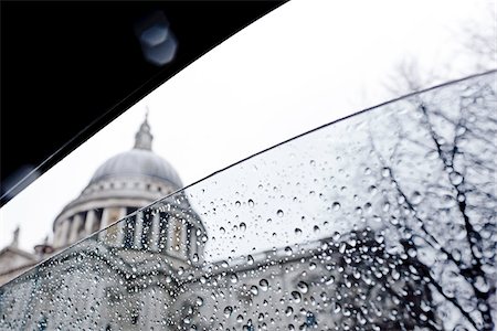 rainy window - St. Paul's Cathedral Through Car Window, City of London, London, England Stock Photo - Rights-Managed, Code: 700-03739017