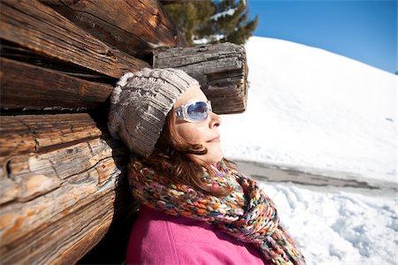 simsearch:700-03739239,k - Woman Sunbathing in Winter Stock Photo - Rights-Managed, Code: 700-03739252