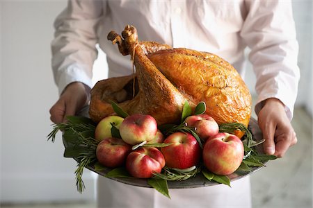 Roast Turkey with Apples and Herbs Stock Photo - Rights-Managed, Code: 700-03799484