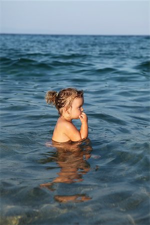 Little Girl in Water Stock Photo - Rights-Managed, Code: 700-03814455