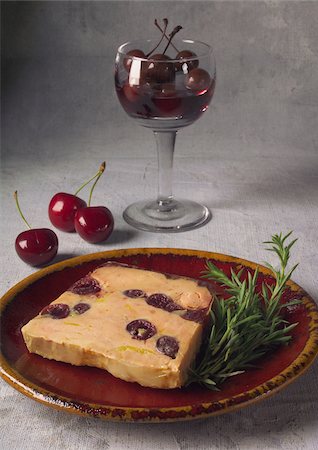 simsearch:652-03804848,k - Foie gras and cherry terrine Stock Photo - Rights-Managed, Code: 825-05814050
