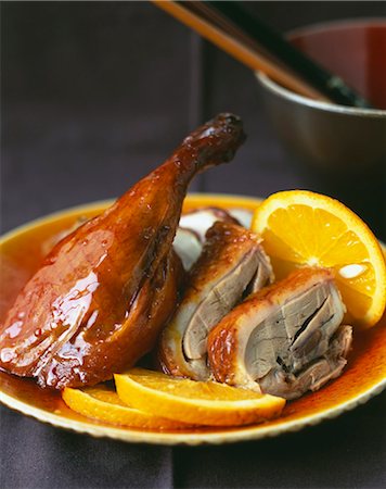 simsearch:825-05990354,k - Peking duck with orange Stock Photo - Rights-Managed, Code: 825-05815236