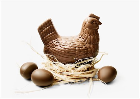 simsearch:825-06047612,k - Chocolate chicken and eggs Stock Photo - Rights-Managed, Code: 825-05815819