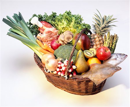 fiber (nutrition) - basket of winter products from the market Stock Photo - Rights-Managed, Code: 825-05812043
