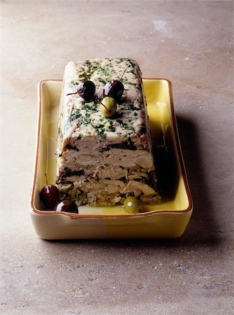simsearch:652-03804848,k - Rabbit ,green and black olive terrine Stock Photo - Rights-Managed, Code: 825-05812314