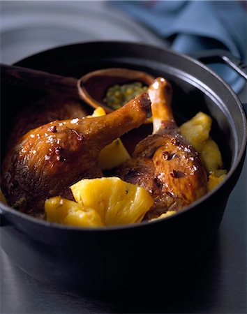 pot light - Legs of duck with pineapple Stock Photo - Rights-Managed, Code: 825-05812887