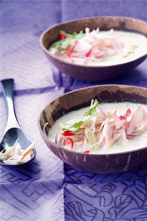 simsearch:825-02302497,k - Chicken and Galangal soup Stock Photo - Rights-Managed, Code: 825-05813238