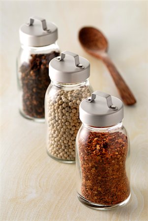 simsearch:825-07076761,k - Three jars of spices Stock Photo - Rights-Managed, Code: 825-05835612