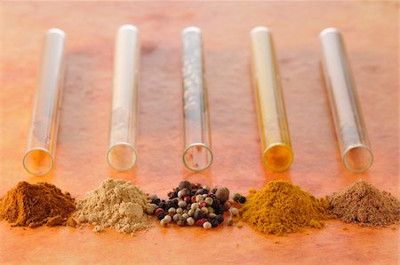 simsearch:825-07076761,k - Test tubes and spices Stock Photo - Rights-Managed, Code: 825-05835816