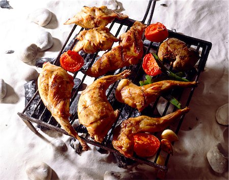 Barbecue grilled rabbit Stock Photo - Rights-Managed, Code: 825-05985310