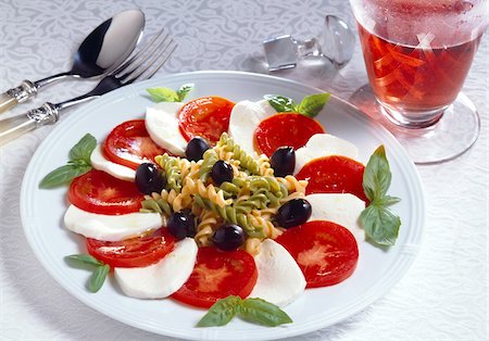 simsearch:700-01099893,k - Tomato and Mozzarella salad Stock Photo - Rights-Managed, Code: 825-05985955
