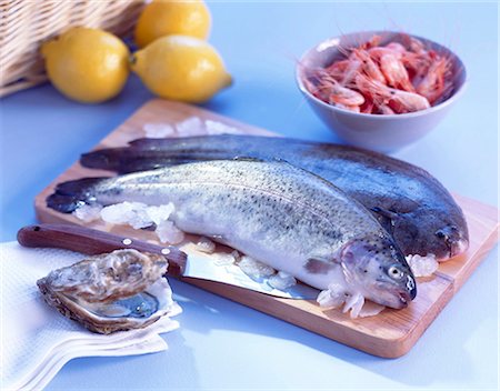 simsearch:825-05812193,k - Fresh trout Stock Photo - Rights-Managed, Code: 825-05986716