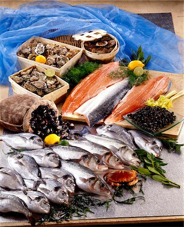 simsearch:825-05812193,k - Fresh fish and seafood Stock Photo - Rights-Managed, Code: 825-05987167