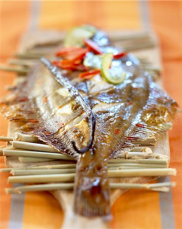 simsearch:825-05985428,k - Young turbot cooked with vanilla Stock Photo - Rights-Managed, Code: 825-05987429
