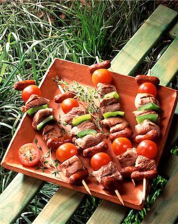 simsearch:825-06316883,k - Beef and turkey kebabs Stock Photo - Rights-Managed, Code: 825-05988452