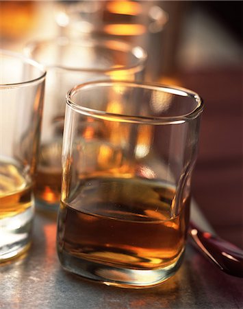 Glasses of whiskey Stock Photo - Rights-Managed, Code: 825-05988879